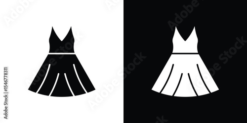 Dress icon of a flat style vector