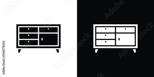 Dresser icon of a flat style vector