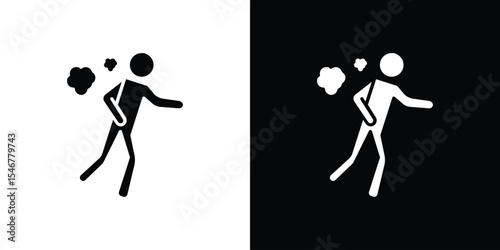 Drunk human icon of a flat style vector