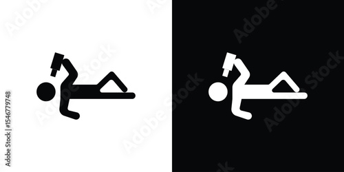 Drunk human icon of a flat style vector
