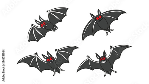 Spooky Bat Silhouettes: Versatile Halloween Graphics Collection