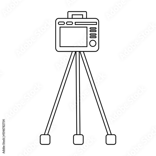 Studio camera vector icon. Studio illustration sign. Studio shooting logo. Photoshoot web icon.