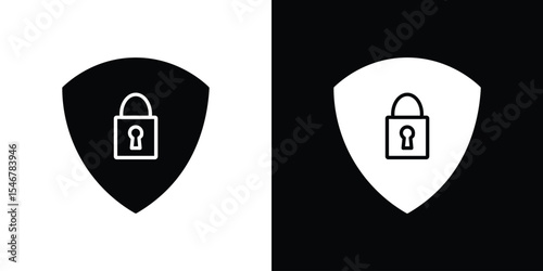 Encryption icon of a flat style vector