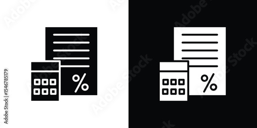Estimate icon of a flat style vector