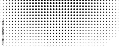 Dotted halftone gradient texture. Fading polka dot background. Repeated dots gradation pattern background. Black vanishing comic pop art overlay backdrop.