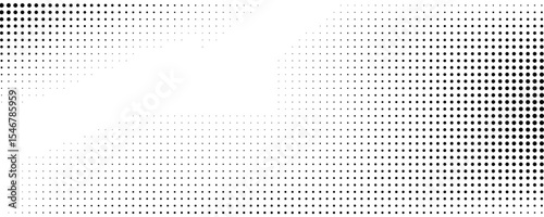 Dotted halftone gradient texture. Fading polka dot background. Repeated dots gradation pattern background. Black vanishing comic pop art overlay backdrop.