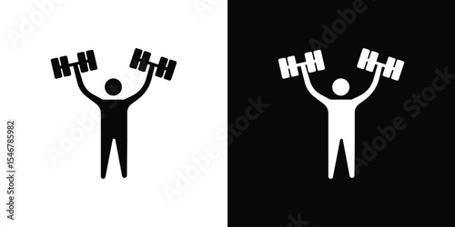 Exercise icon of a flat style vector