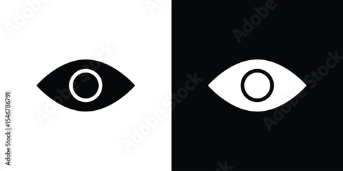 Eye icon of a flat style vector