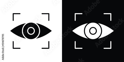 Eye tracking icon of a flat style vector
