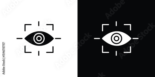 Eye tracking icon of a flat style vector