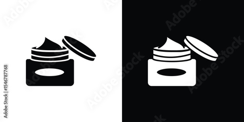 Facial cream icon of a flat style vector