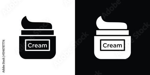 Facial cream icon of a flat style vector