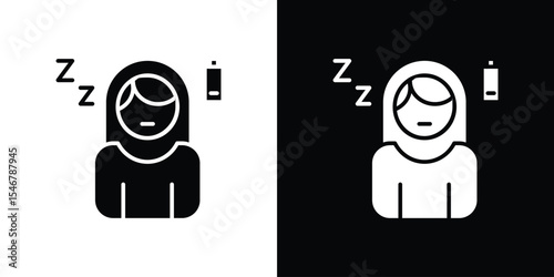 Fatigue icon of a flat style vector