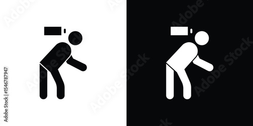 Fatigue icon of a flat style vector