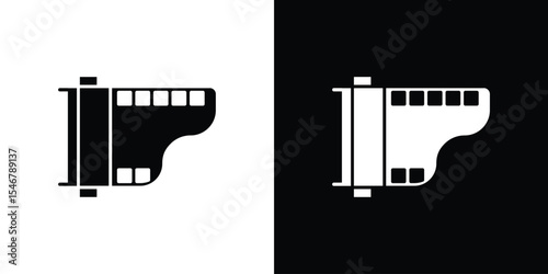 Film canister icon of a flat style vector