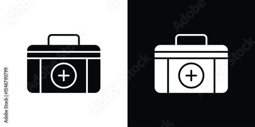 First aid kit icon of a flat style vector