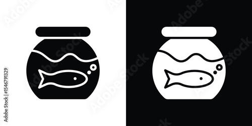 Fish bowl icon of a flat style vector