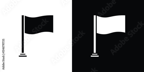 Flag icon of a flat style vector