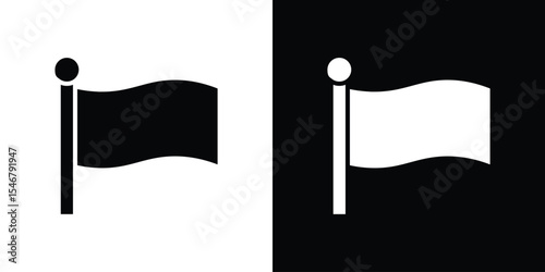 Flag icon of a flat style vector