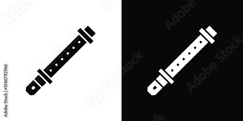 Flute icon of a flat style vector