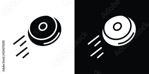 Flying disc icon of a flat style vector