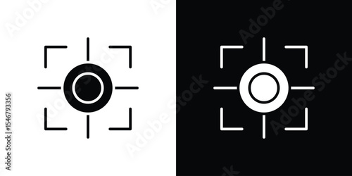 Focus icon of a flat style vector