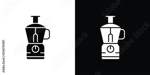 Food processor icon of a flat style vector
