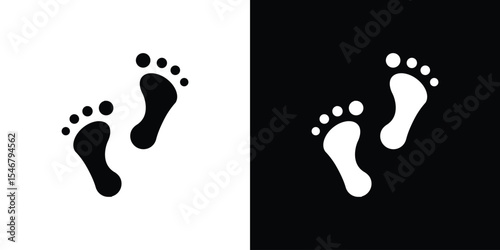 Footprint icon of a flat style vector