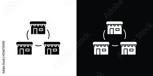 Franchise icon of a flat style vector