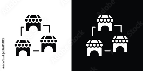 Franchise icon of a flat style vector