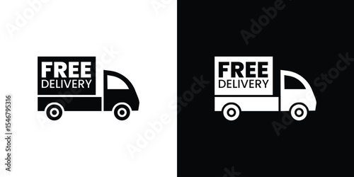Free delivery icon of a flat style vector