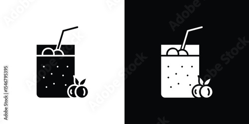 Fresh smoothie icon of a flat style vector