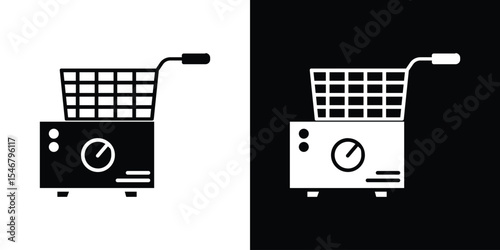 Fryer icon of a flat style vector