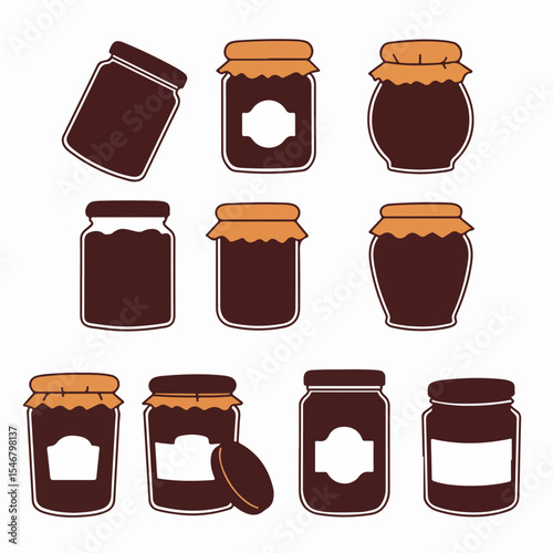 Preserves jar collection food product homemade