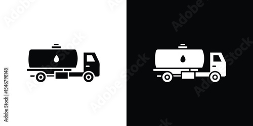 Fuel truck icon of a flat style vector