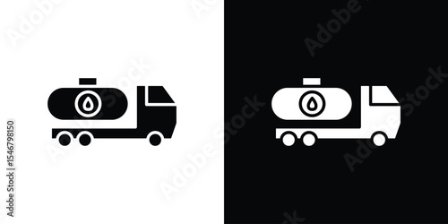 Fuel truck icon of a flat style vector
