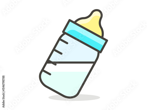 illustration of a baby milk feeder bottle