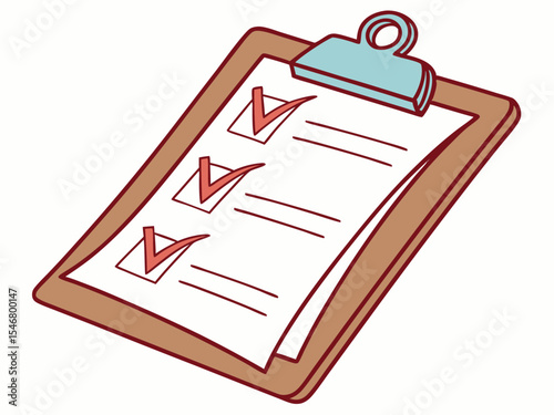 Cartoon clipboard silhouette isolated on white background