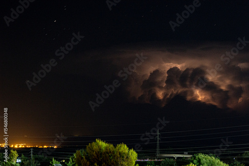 Tormenta en larga exposición