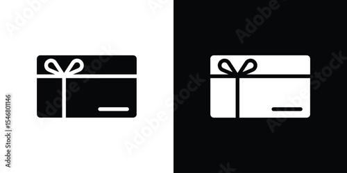 Gift card icon of a flat style vector