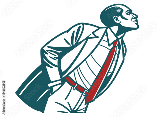 Stylized man s suit jacket silhouette isolated on white background