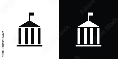 Government icon of a flat style vector