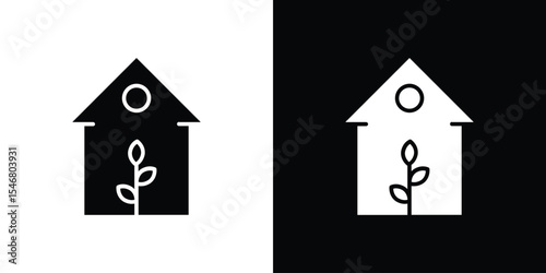 Greenhouse icon of a flat style vector