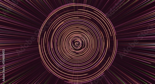 Abstract circular motion blur background featuring vibrant colored lines and shapes