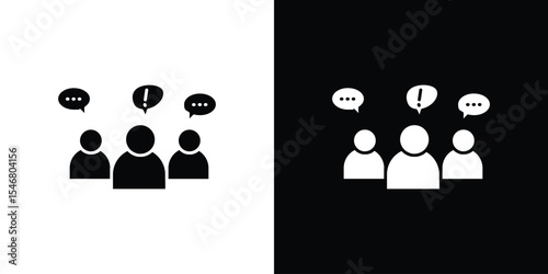 Group discussion icon of a flat style vector