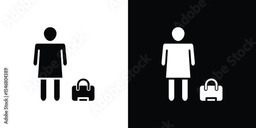 Guest icon of a flat style vector