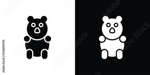 Gummy bear icon of a flat style vector
