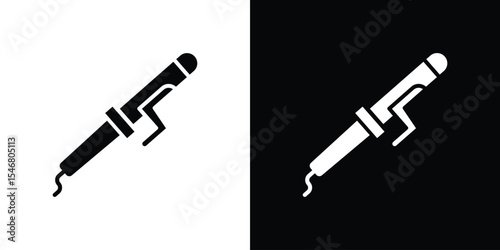 Hair curler icon of a flat style vector