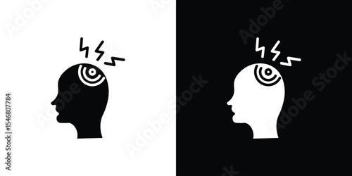 Headache icon of a flat style vector