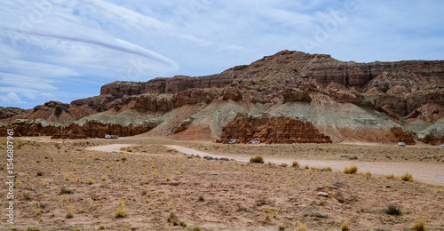 Layered stone geological formations in Canyonlands NP is in Utah, USA.